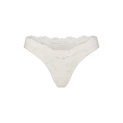 FITS EVERYBODY LACE DIPPED THONG 5-PACK | IVORY PEARL BOW MULTI
