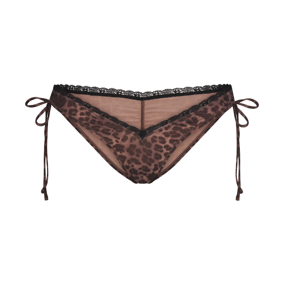 FITS EVERYBODY LACE MICRO TANGA | UMBER LEOPARD PRINT