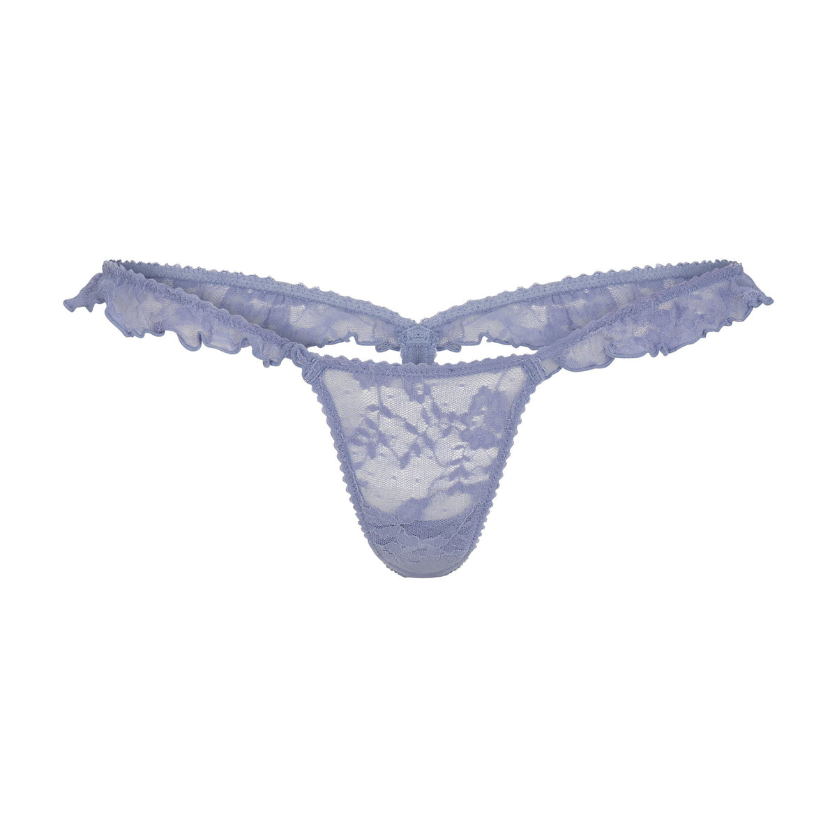 STRETCH LACE BUTTERFLY THONG | SLATE