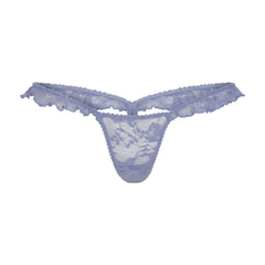 STRETCH LACE BUTTERFLY THONG | SLATE