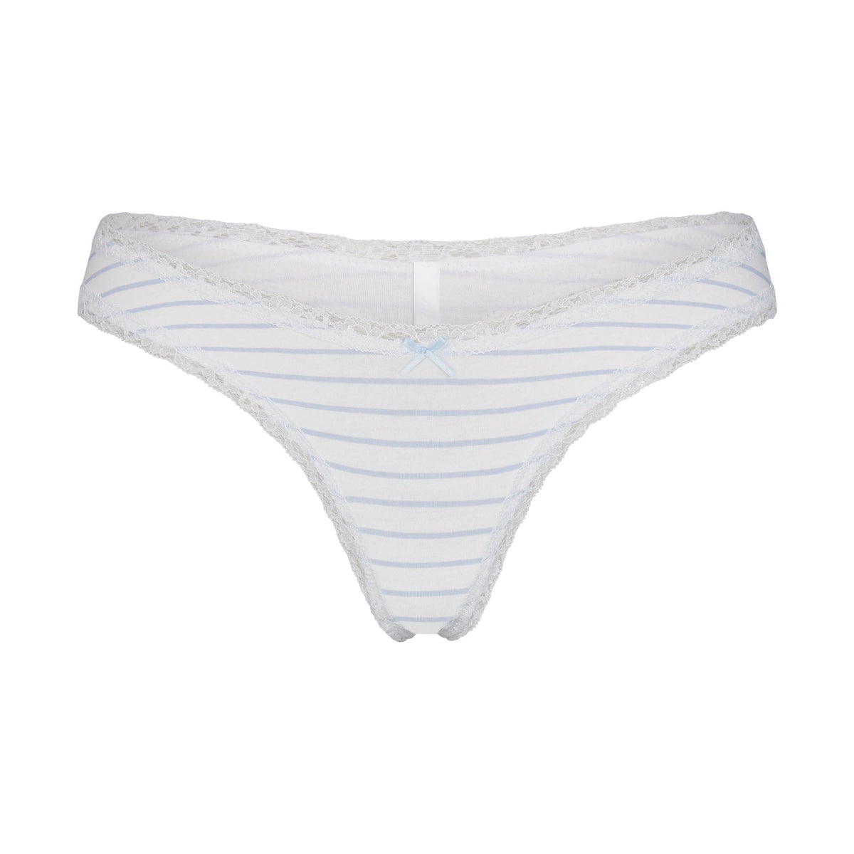 LIGHTWEIGHT COTTON LACE THONG | AIRSPACE LAGUNA STRIPE