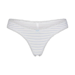 LIGHTWEIGHT COTTON LACE THONG | AIRSPACE LAGUNA STRIPE