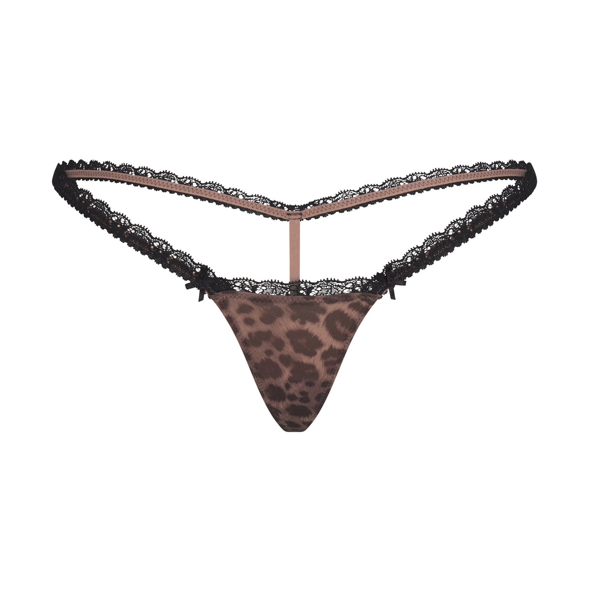 FITS EVERYBODY LACE MICRO THONG | UMBER LEOPARD PRINT