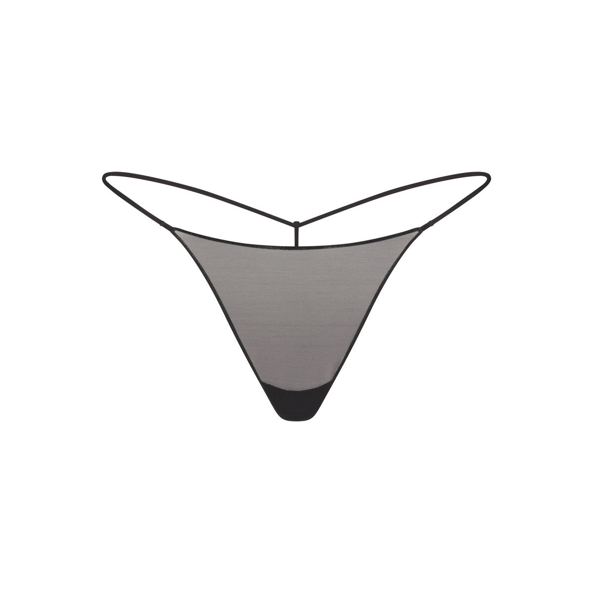 ULTRA FINE MESH STRING THONG | OBSIDIAN