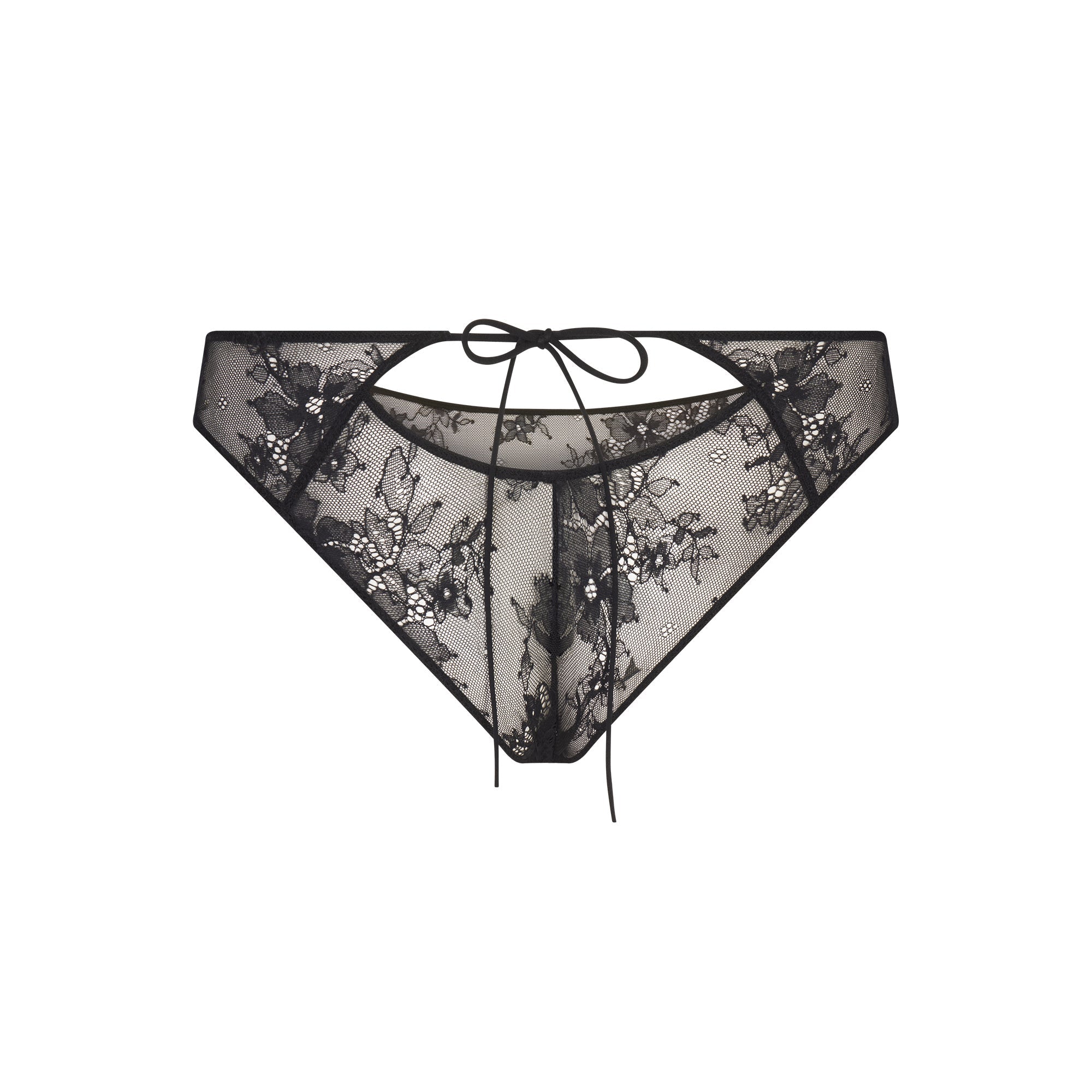 ULTRA FINE LACE PEEK-A-BOO BIKINI | ONYX