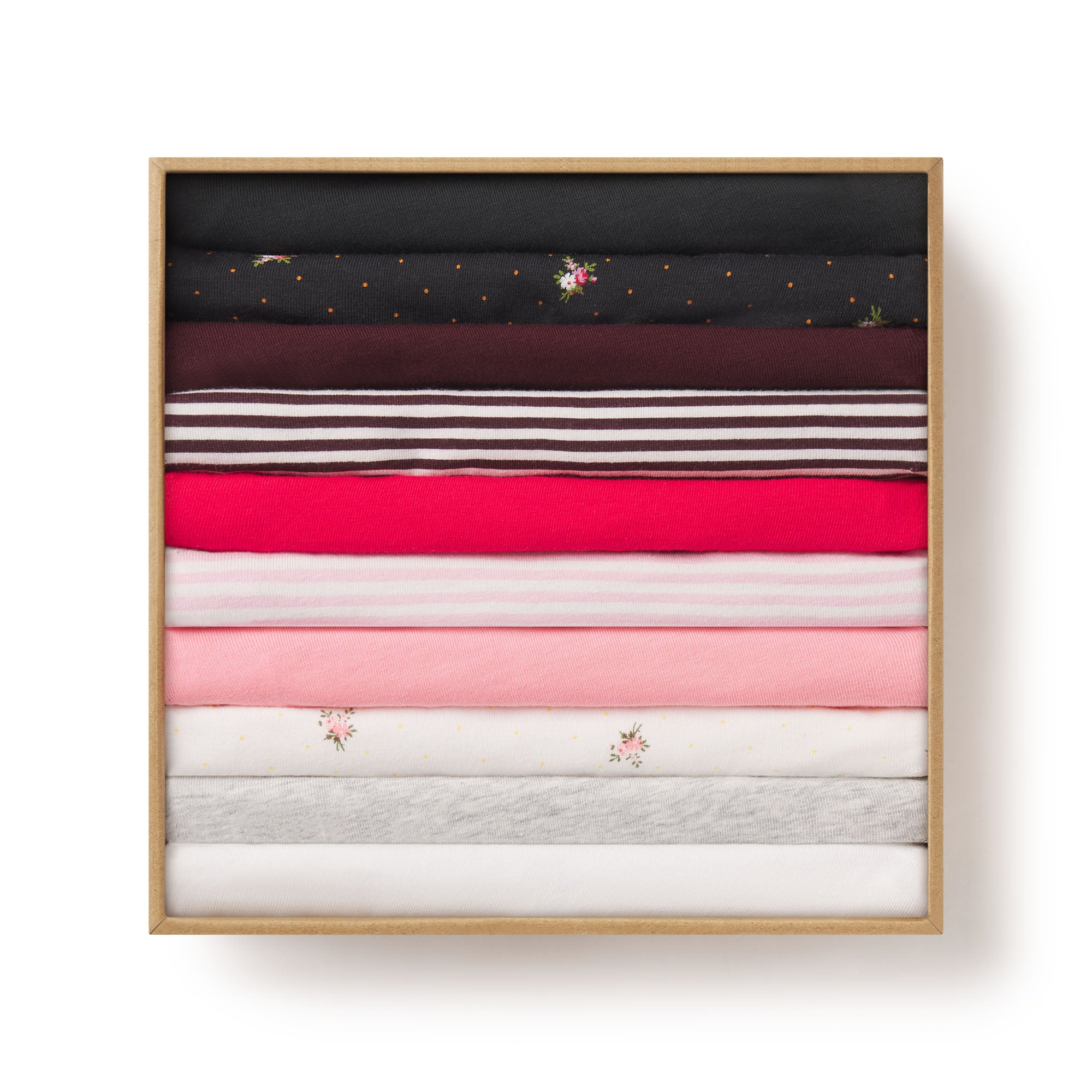 LIGHTWEIGHT COTTON RUCHED BACK HIPSTER 10-PACK | MICRO DOT FLORAL MULTI