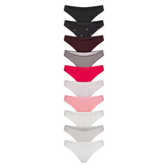 LIGHTWEIGHT COTTON THONG 10-PACK | MICRO DOT FLORAL MULTI
