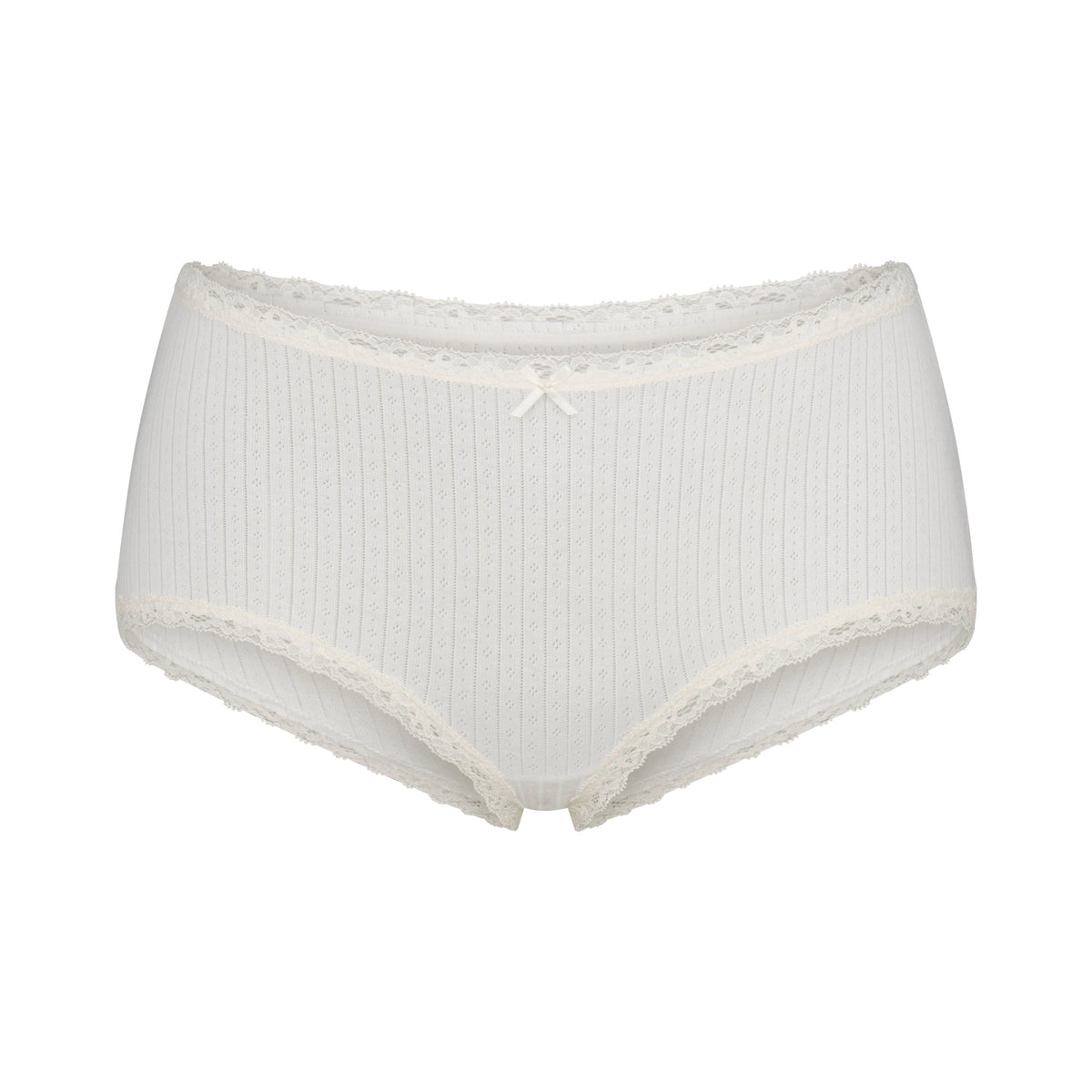 LIGHTWEIGHT COTTON POINTELLE LACE BOY SHORT | MARBLE TONAL