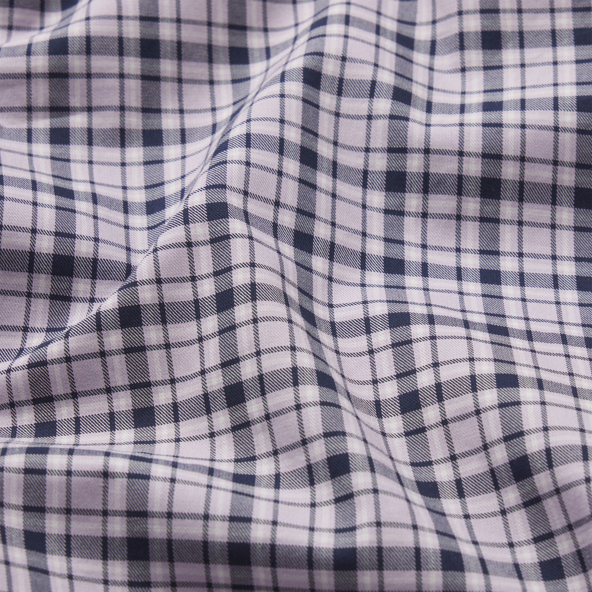 COTTON POPLIN SLEEP RUFFLE SHORT | IRIS MICA NAVY CHECK