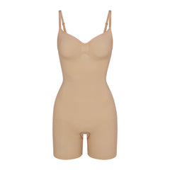 SEAMLESS SCULPT MID THIGH BODYSUIT | CLAY
