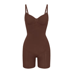 SEAMLESS SCULPT MID THIGH BODYSUIT | COCOA