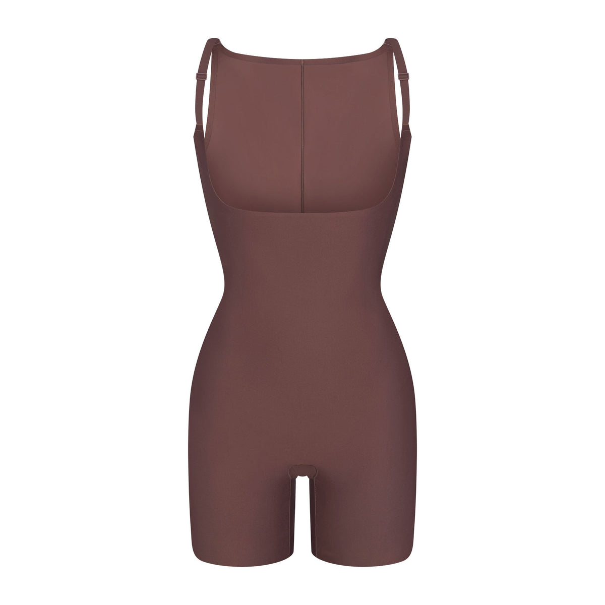 SKIMS BODY CORE SCULPT BACK SMOOTHING OPEN BUST MID THIGH BODYSUIT | COCOA