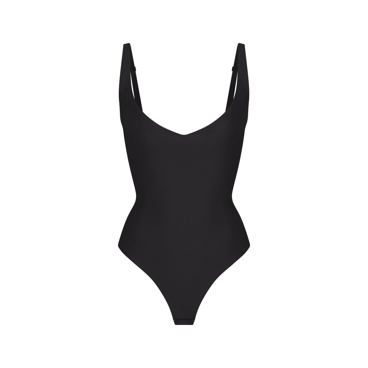 SKIMS BODY CORE SCULPT PLUNGE THONG BODYSUIT | ONYX