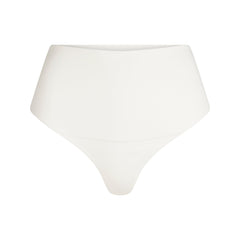 COTTON SHAPEWEAR HIGH-WAISTED THONG | MARBLE