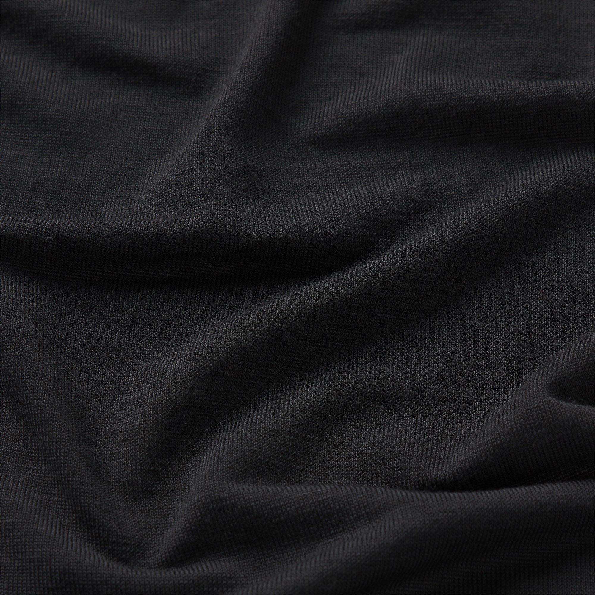 SHEER MODAL CREWNECK HENLEY | ONYX