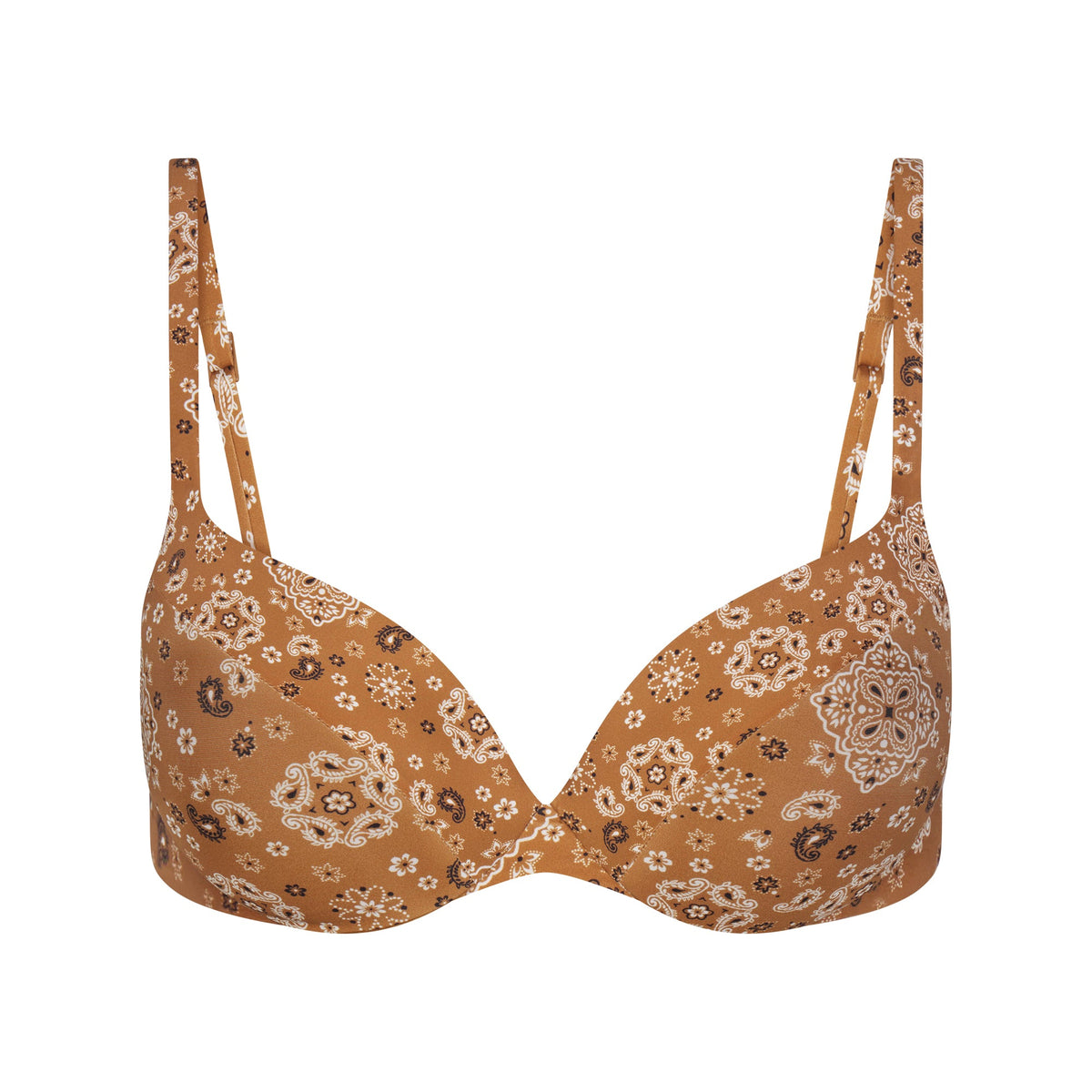 SIGNATURE SWIM ULTIMATE PUSH-UP TIE BACK BIKINI TOP | ALMOND BANDANA