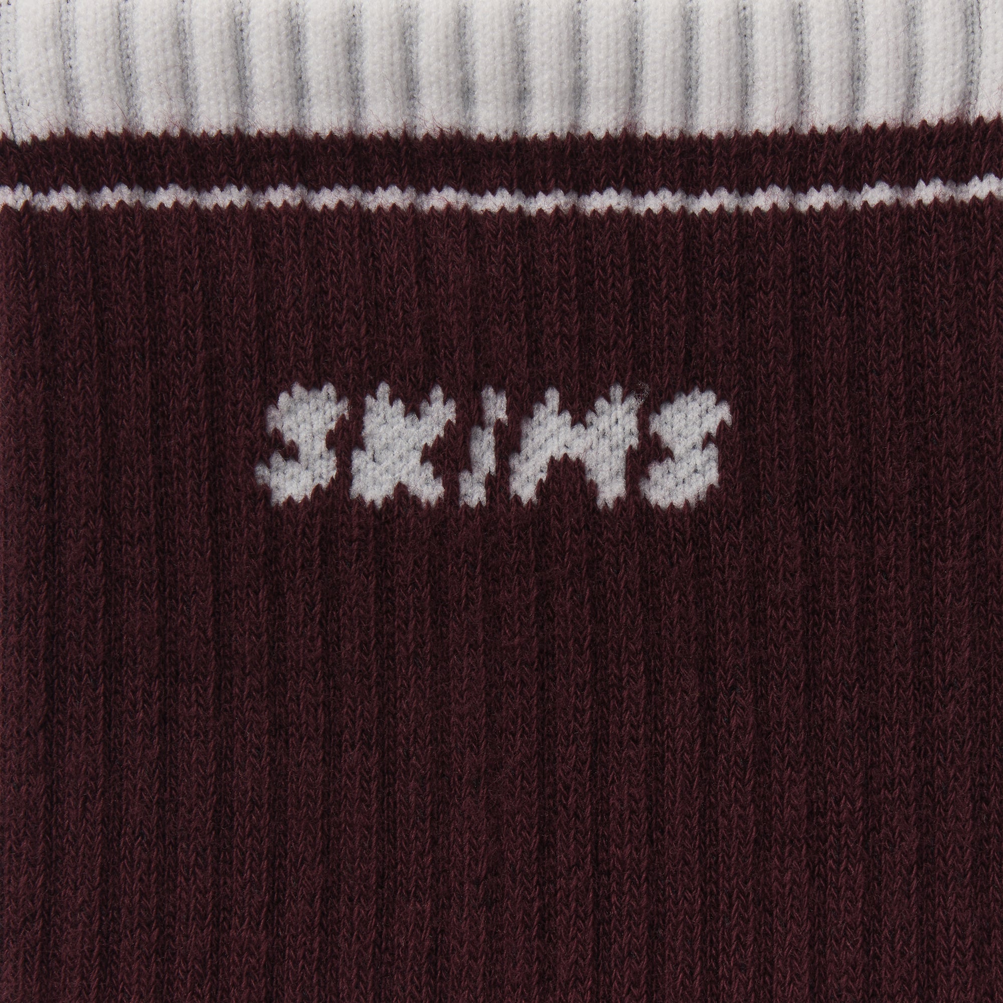 SKIMS SOCKS RIBBED QUARTER CREW LOGO SOCK 3-PACK | CURRANT SNOW MULTI