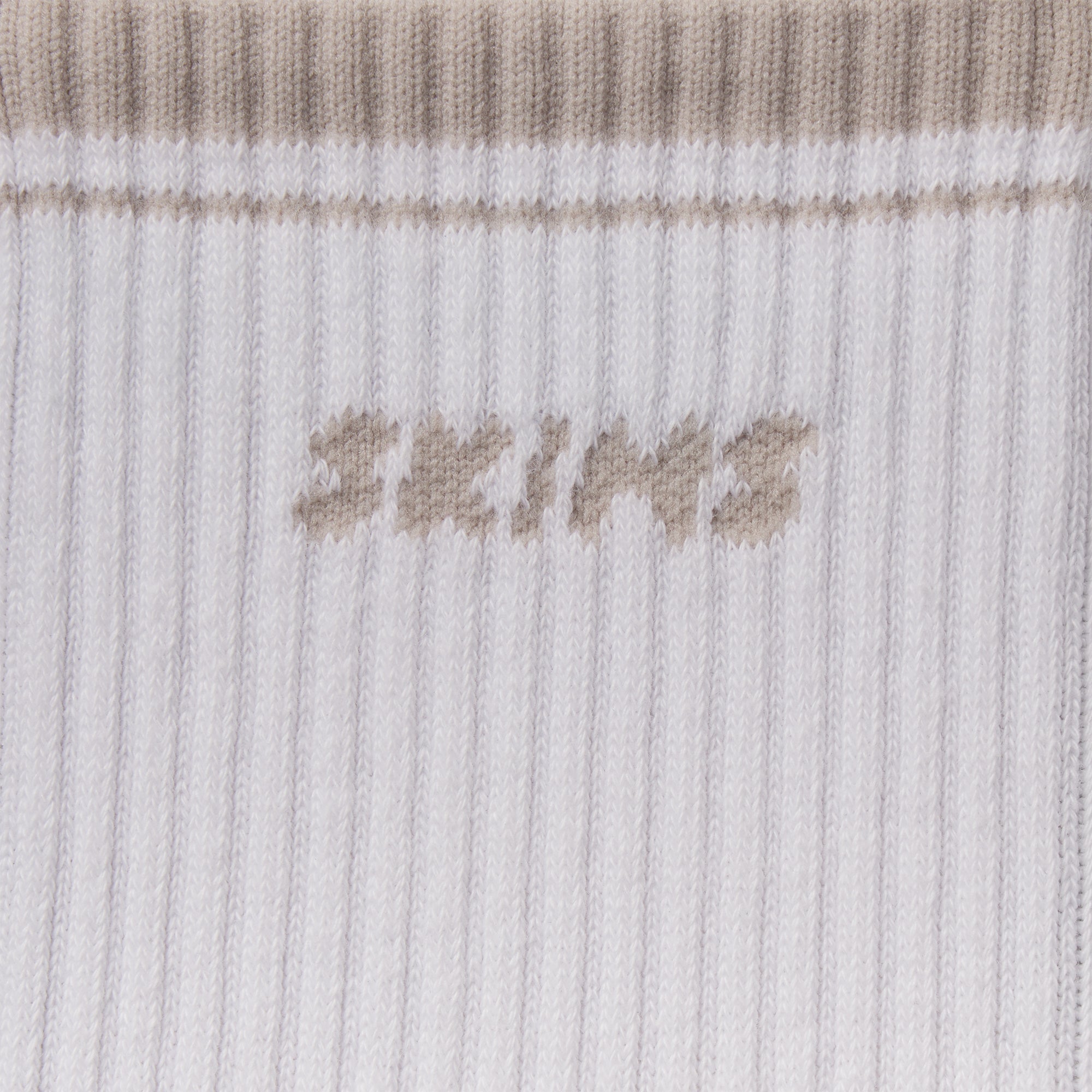 SKIMS SOCKS RIBBED QUARTER CREW LOGO SOCK 3-PACK | STONE MULTI