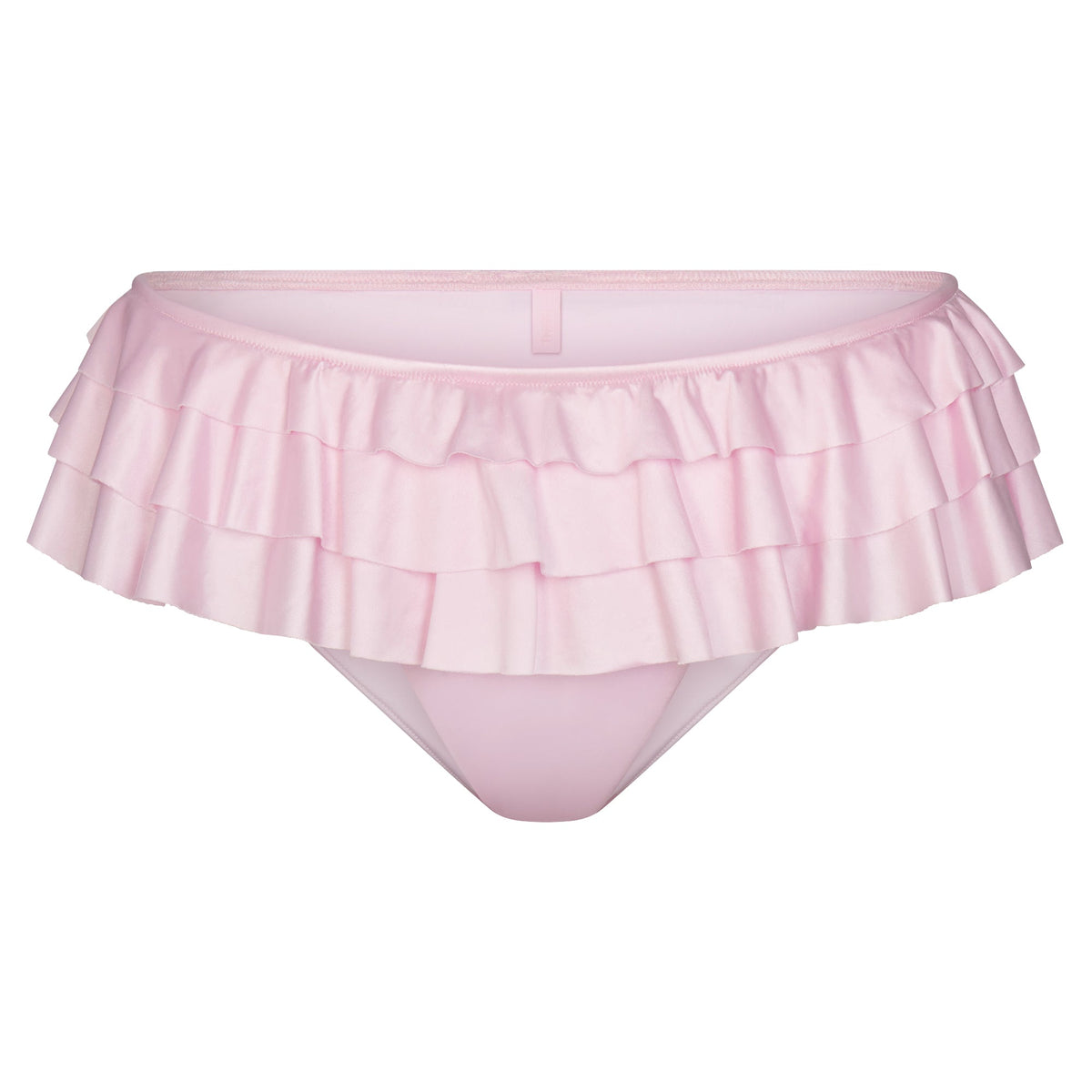 SATIN SWIM RUFFLE BIKINI BOTTOM | CHERRY BLOSSOM