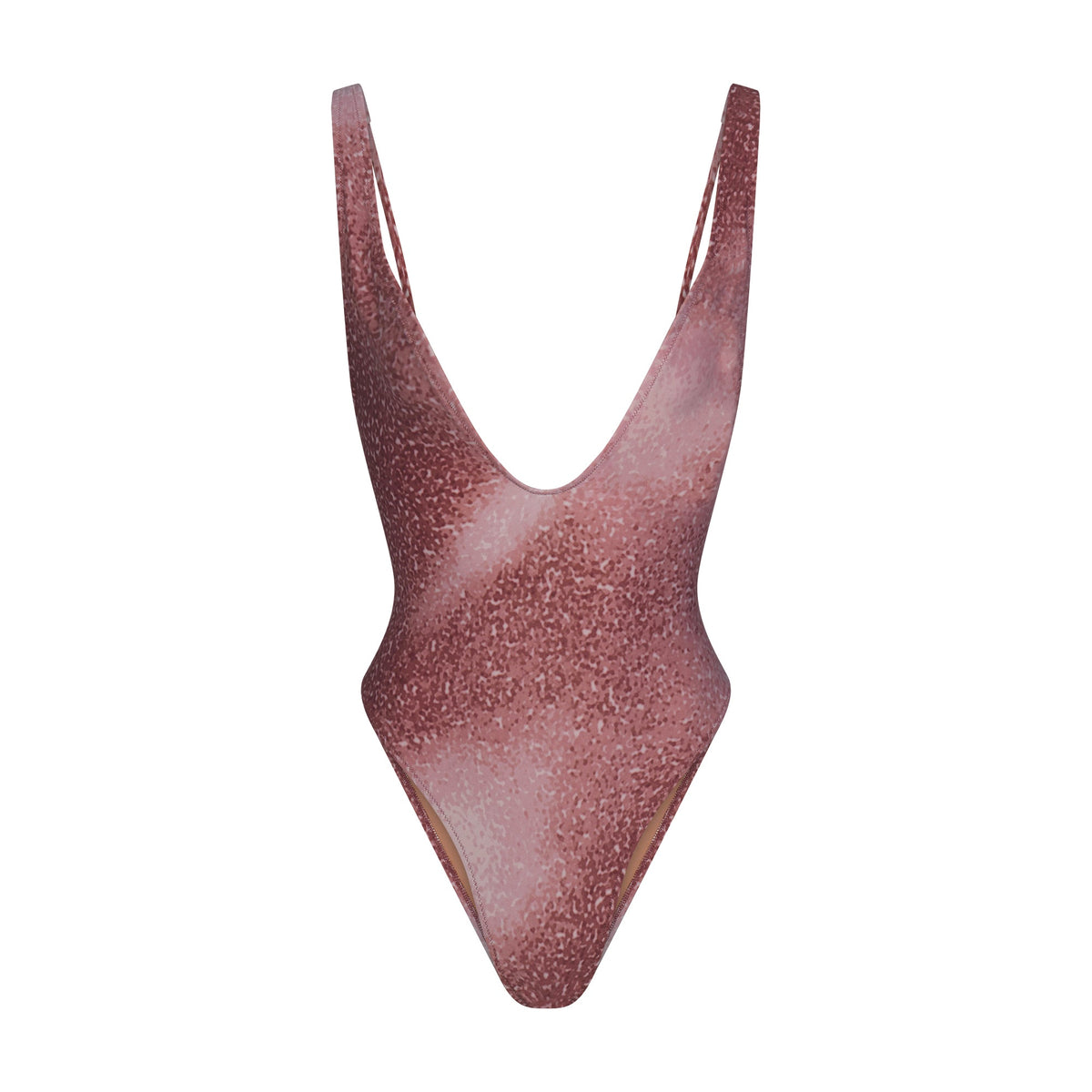 SIGNATURE SWIM PLUNGE ONE PIECE | HENNA FK OMBRE PRINT