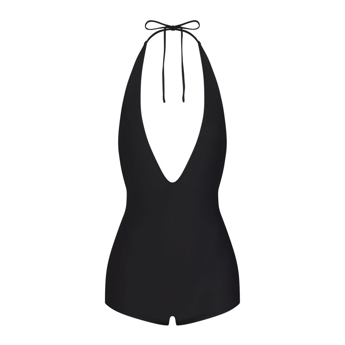 SIGNATURE SWIM PLUNGE SHORTIE ONE PIECE | ONYX