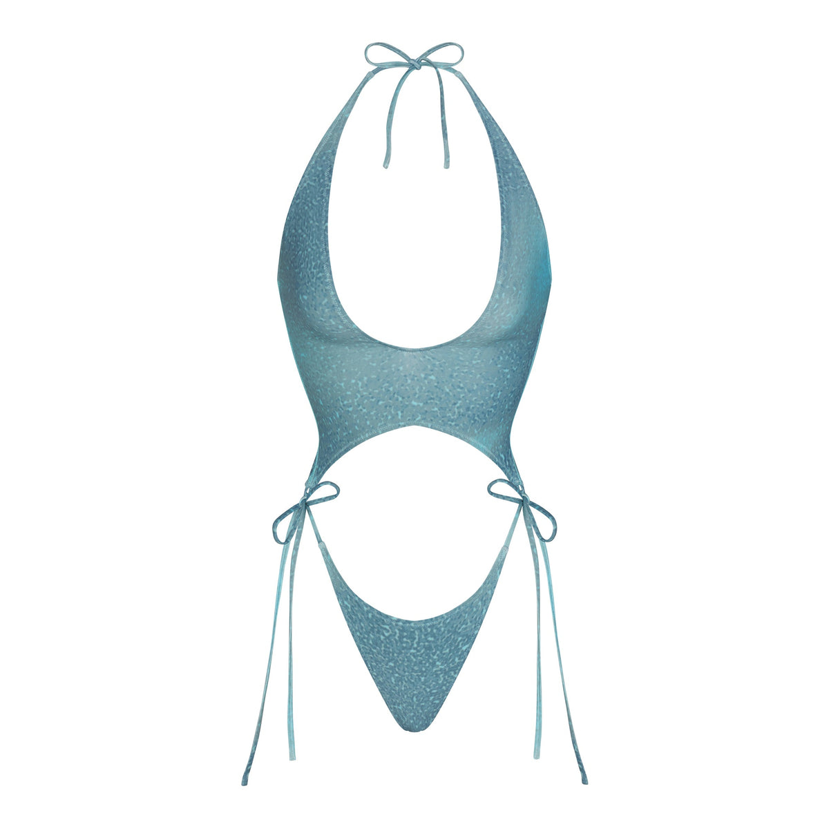 SIGNATURE SWIM PLUNGE MONOKINI | CYAN FK OMBRE PRINT
