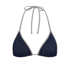 SIGNATURE SWIM TRIANGLE BIKINI TOP | NAVY CONTRAST