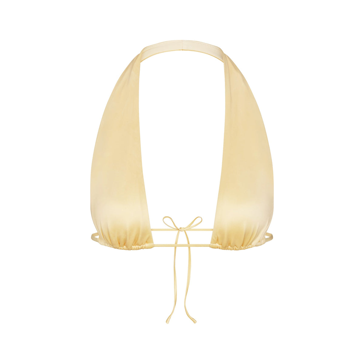 SATIN SWIM HALTER BIKINI TOP | MARZIPAN