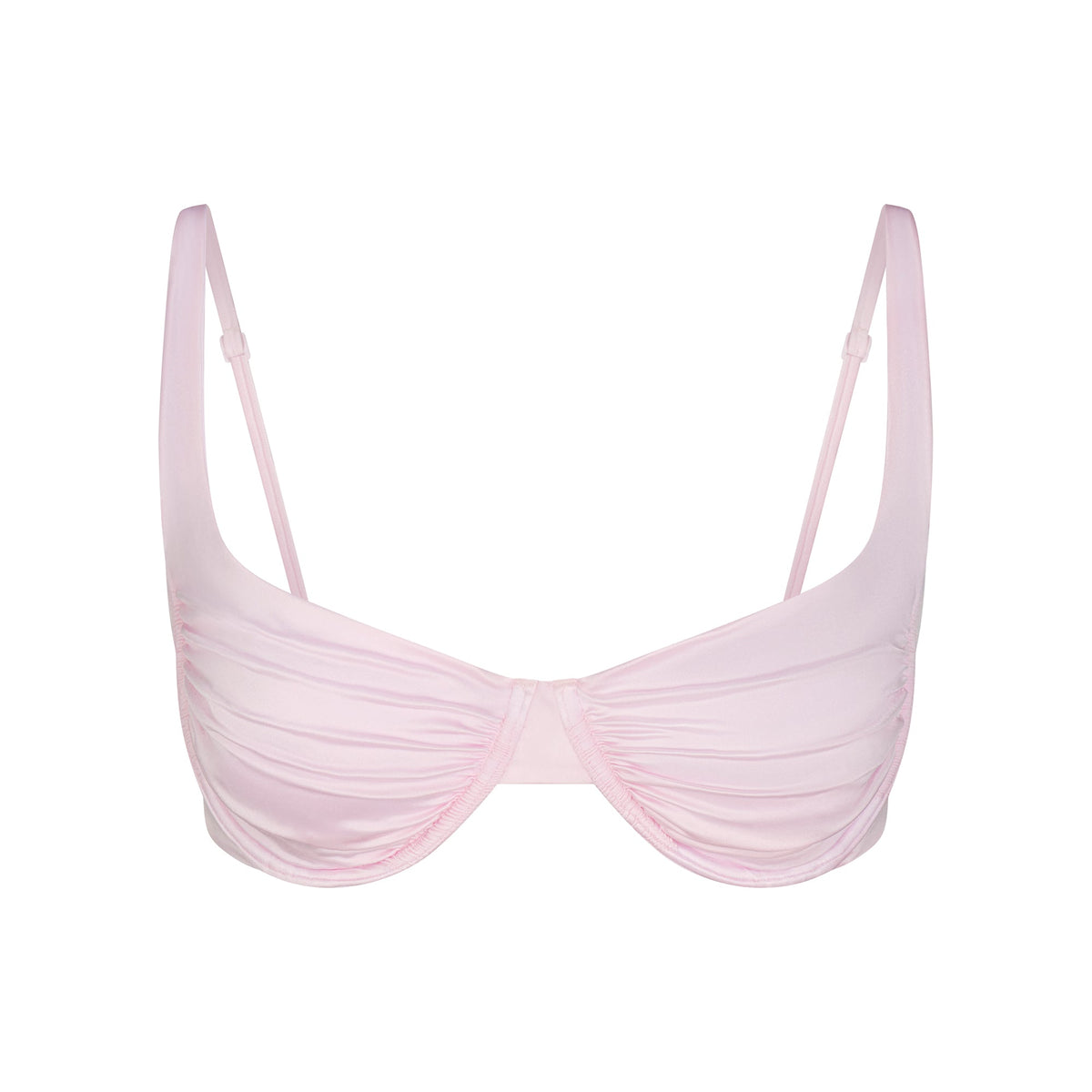 SATIN SWIM BALCONETTE BIKINI TOP | CHERRY BLOSSOM
