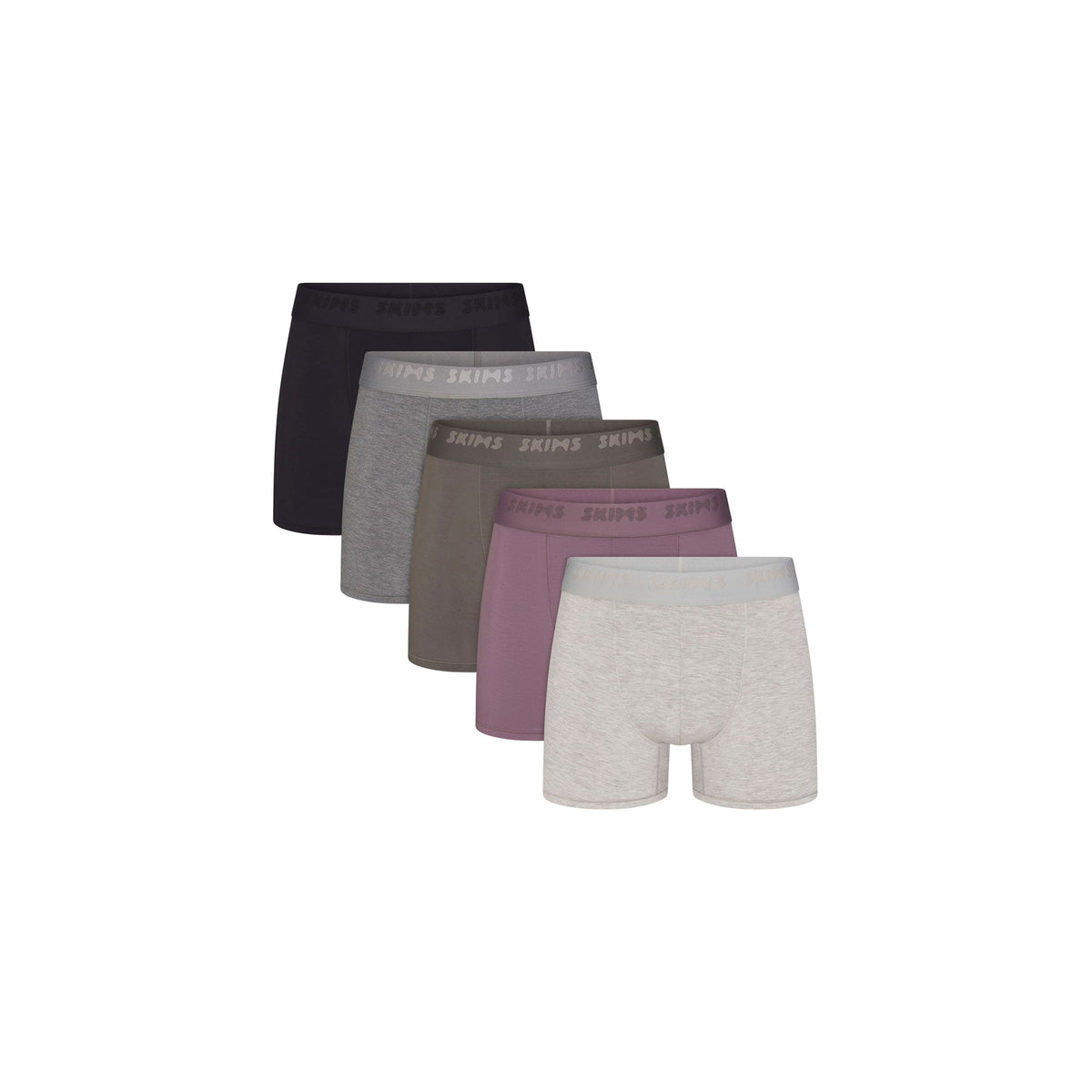 SKIMS STRETCH MENS 3" BOXER BRIEF 5-PACK | IRIS GUNMETAL MULTI