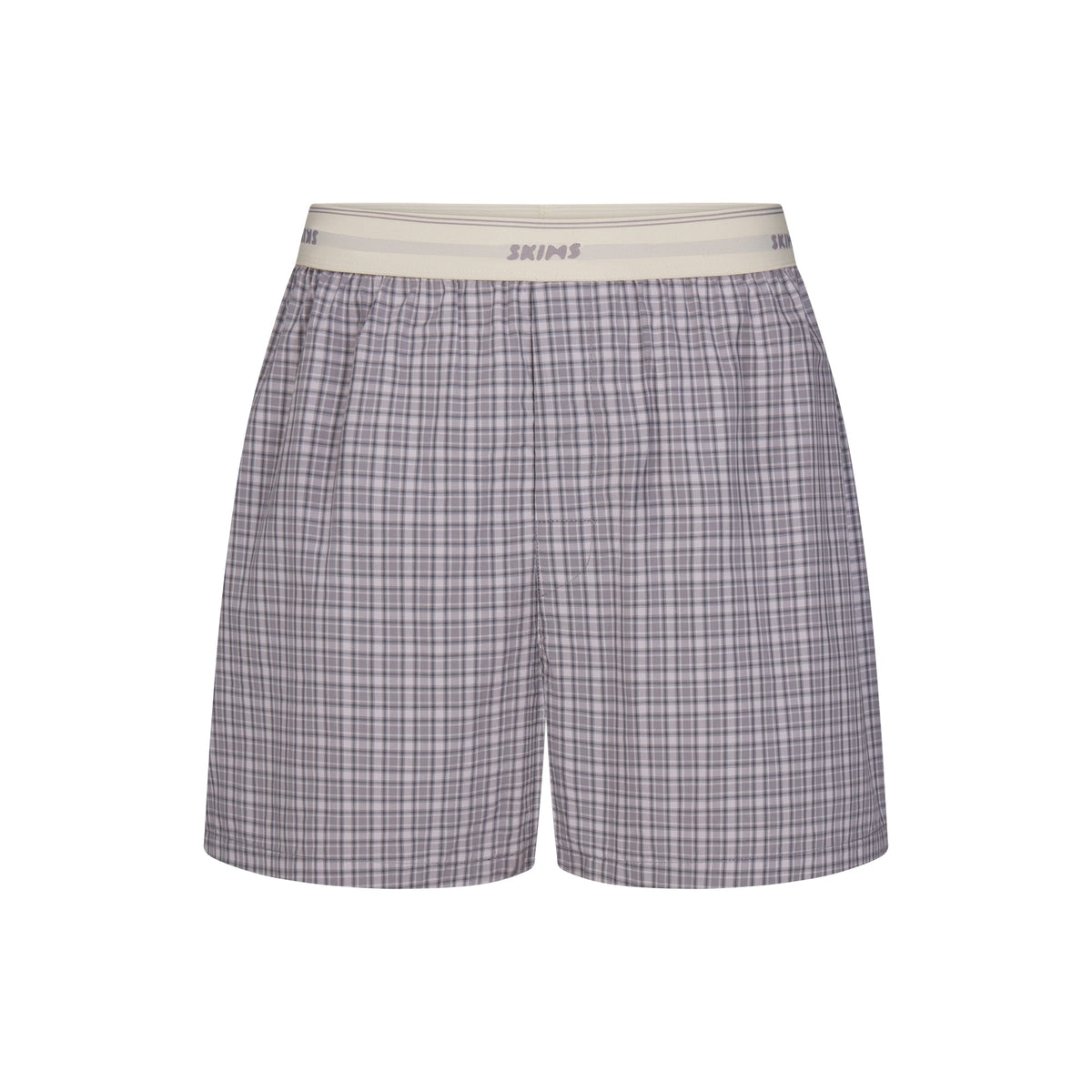 COTTON POPLIN MENS LOGO BAND BOXER | FULL MOON CHECK