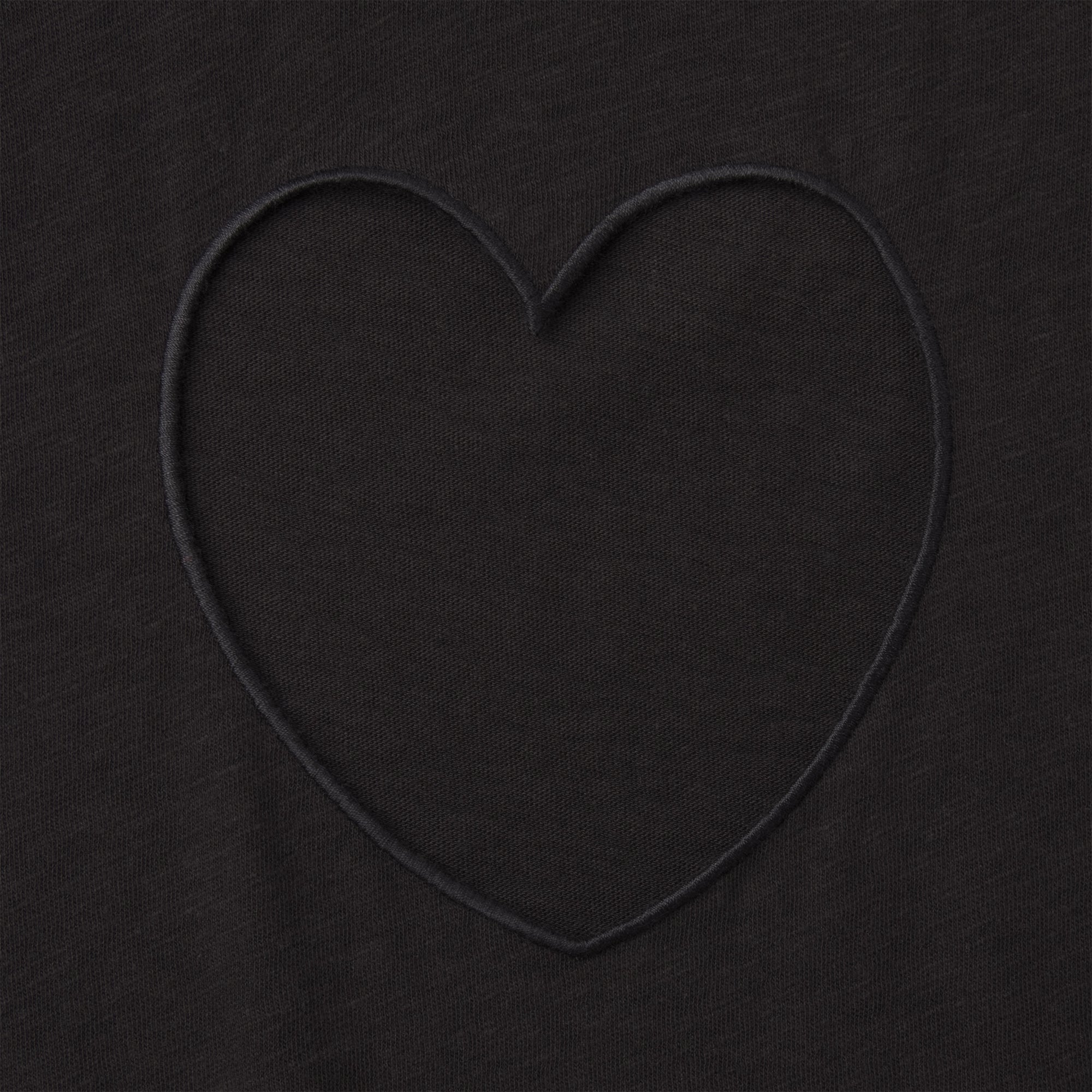 WORN IN JERSEY HEART ONESIE | WASHED ONYX