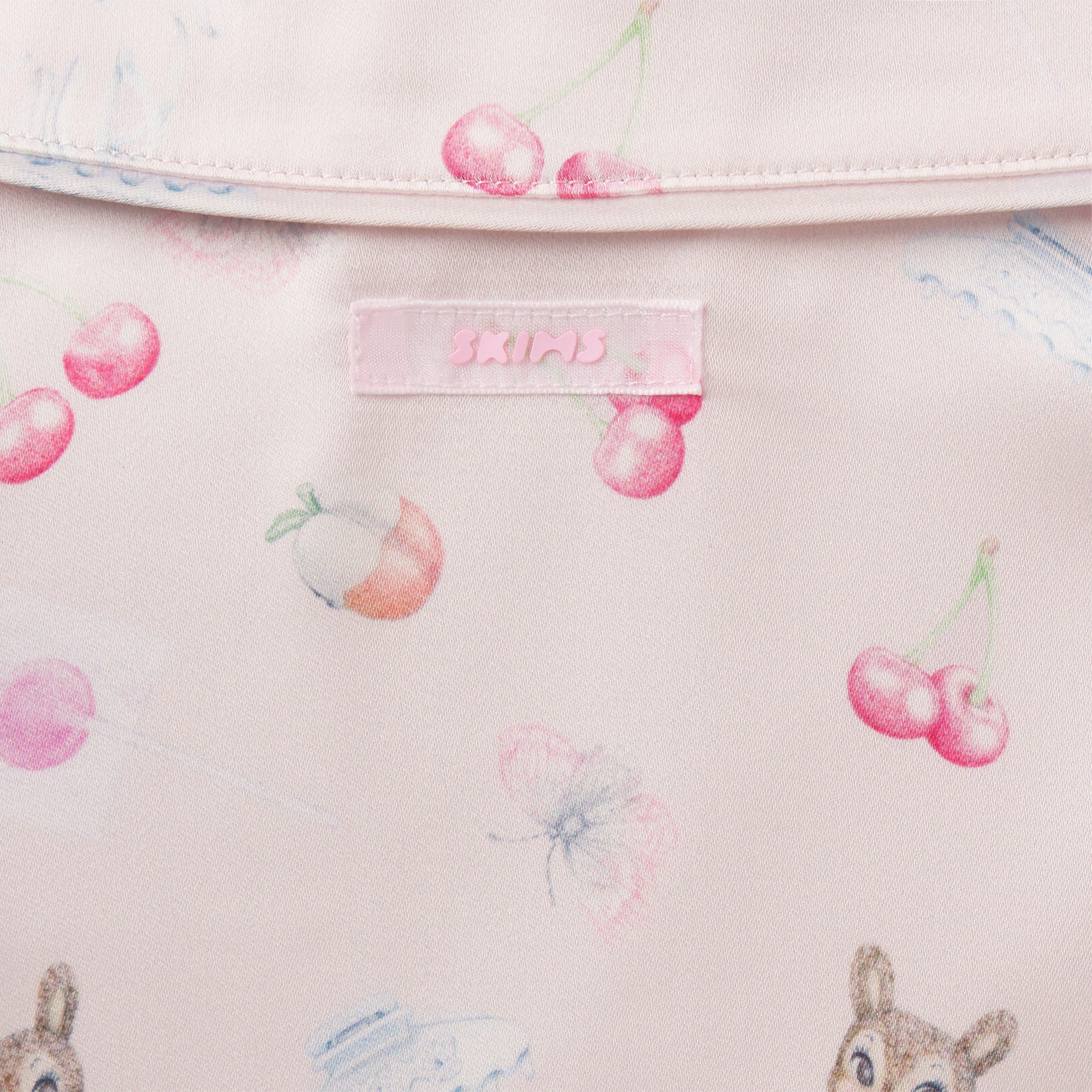 WOVEN SHINE SHORT SLEEP SET | BARELY PINK SNACK BAG