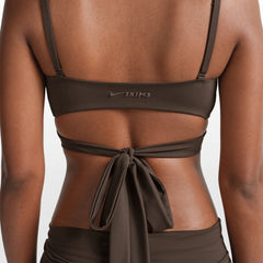NikeSKIMS MATTE WRAP FRONT BRA | DARK SEPIA