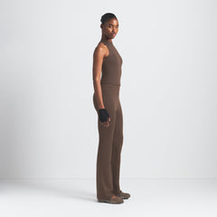 NikeSKIMS MATTE MOCK NECK RACER TANK | DARK SEPIA