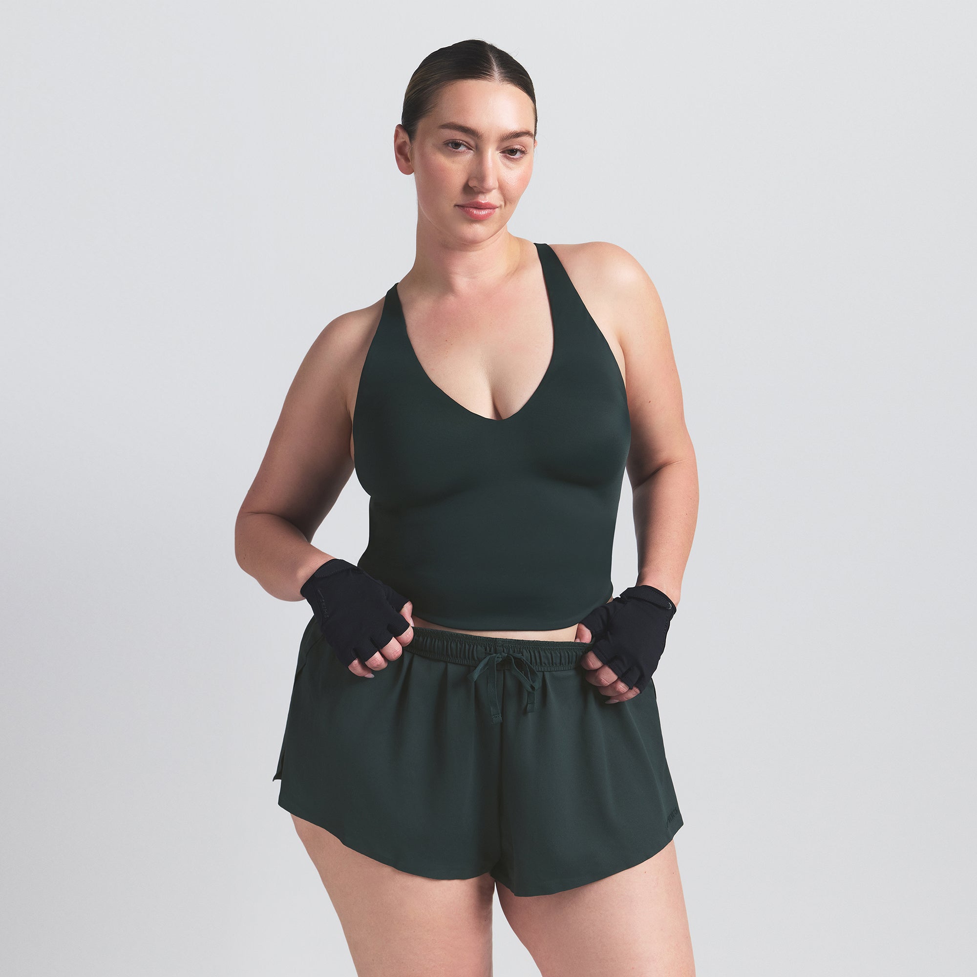 NikeSKIMS SHINE V-NECK TANK | DARK TEAL