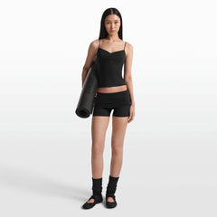 NikeSKIMS MATTE SHIRRED FRONT TANK | OBSIDIAN
