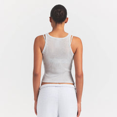 SHEER RIB TANK | LIGHT HEATHER GREY