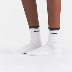 SKIMS SOCKS RIBBED CREW LOGO SOCK 3-PACK | STONE MULTI