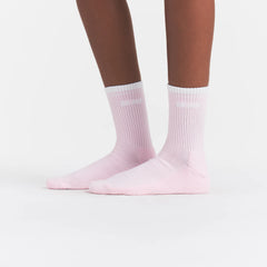 SKIMS SOCKS RIBBED QUARTER CREW LOGO SOCK 3-PACK | CHERRY BLOSSOM MULTI