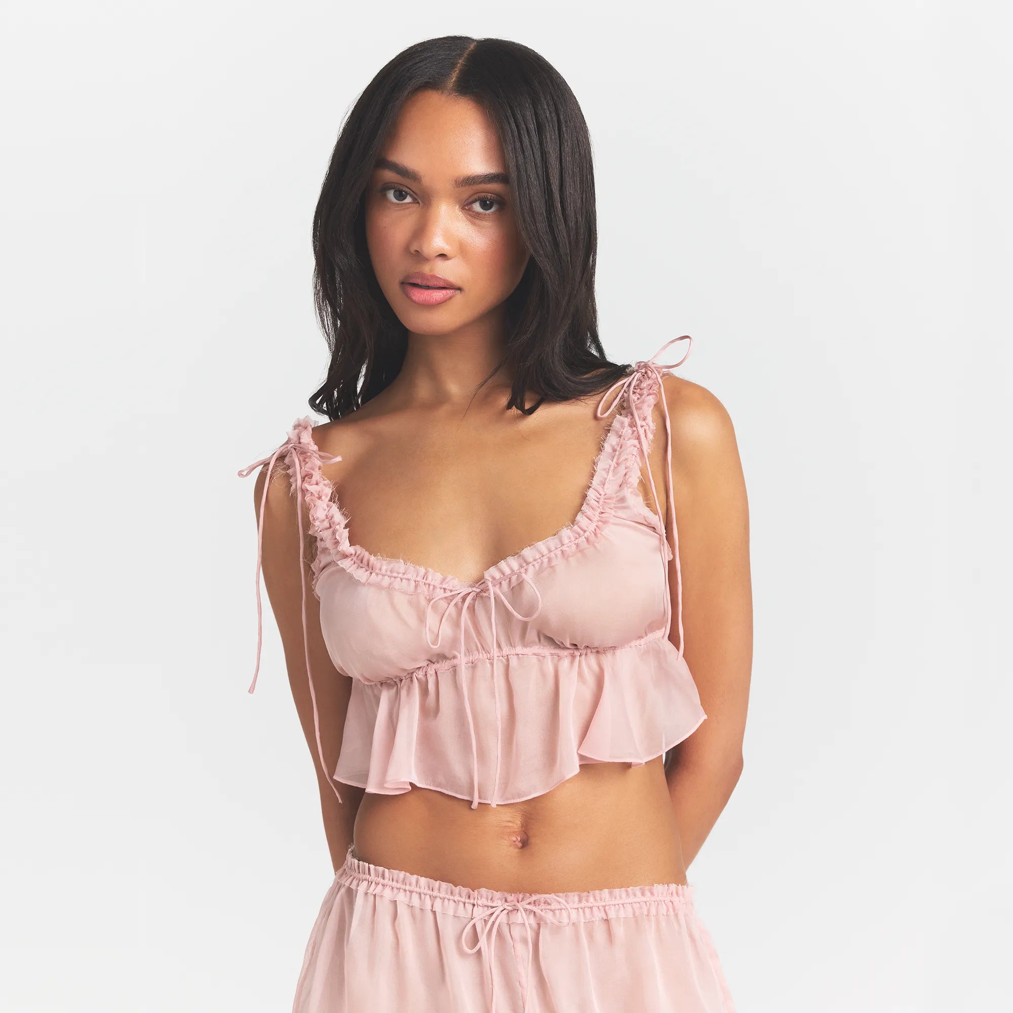 SKIMS ROMANCE BABYDOLL AND SHORT SET | MORGANITE