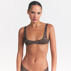 FITS EVERYBODY MICRO SCOOP BRALETTE | UMBER LEOPARD PRINT