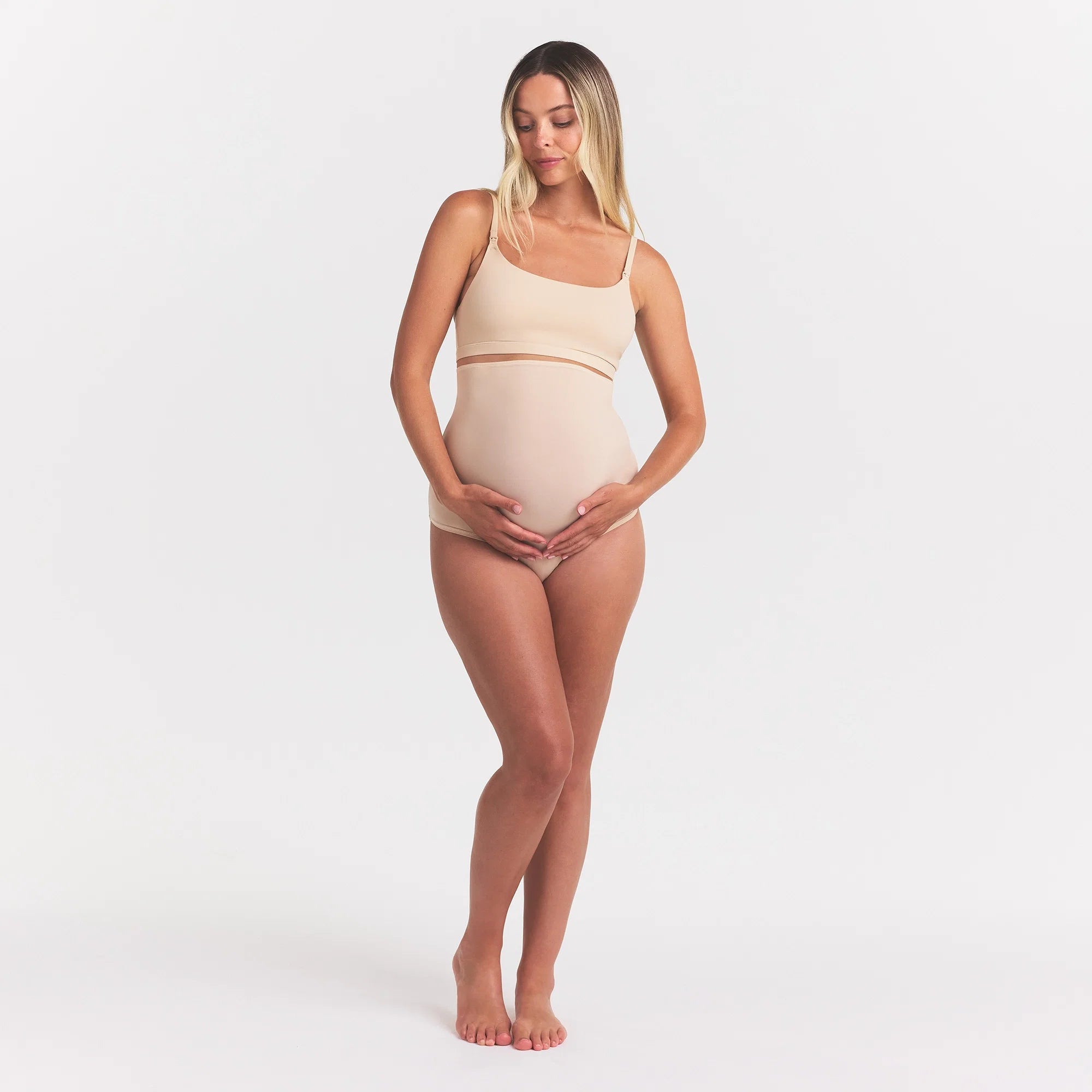 FITS EVERYBODY MATERNITY NURSING SCOOP BRALETTE | SAND