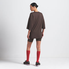 NikeSKIMS AIRY V-NECK OVERSIZED TOP | DARK SEPIA