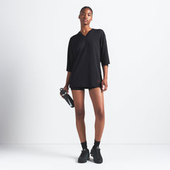 NikeSKIMS AIRY V-NECK OVERSIZED TOP | OBSIDIAN