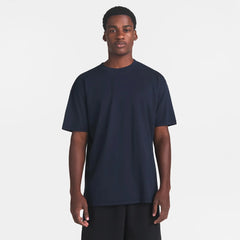 HEAVYWEIGHT COTTON MENS RELAXED T-SHIRT | BLUE BLACK