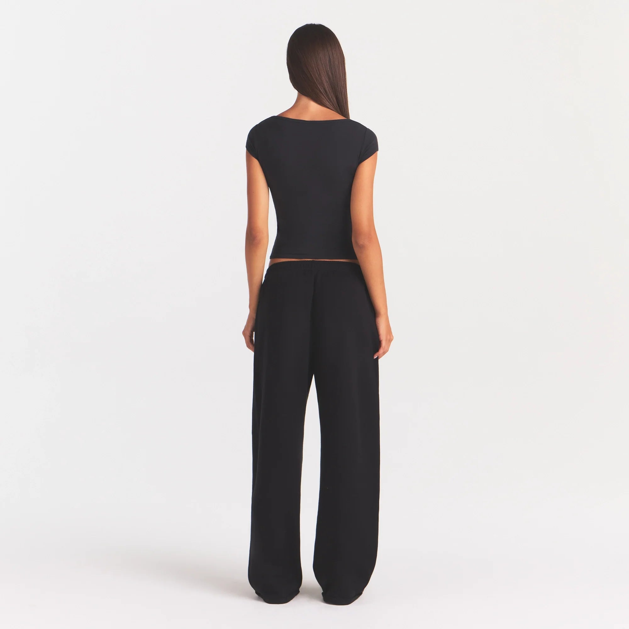 COTTON JERSEY SCOOP NECK T-SHIRT | SOOT