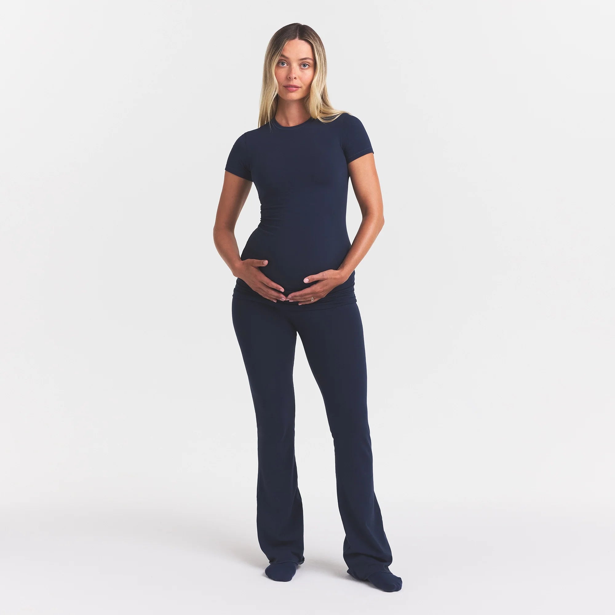 COTTON JERSEY MATERNITY T-SHIRT | NAVY