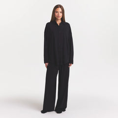 ORGANIC COTTON SLEEP LONG SLEEVE SET | OBSIDIAN