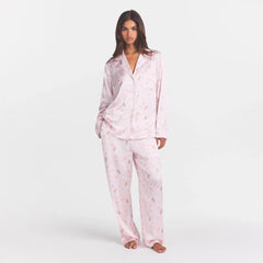 WOVEN SHINE LONG SLEEP SET | BARELY PINK SNACK BAG